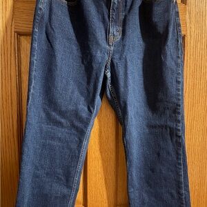 Abercrombie & Fitch Straight-Leg Dark Blue Jeans